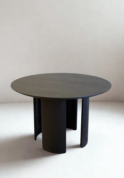 [SH-939R/B] Mesa Gina Redonda (Negro)