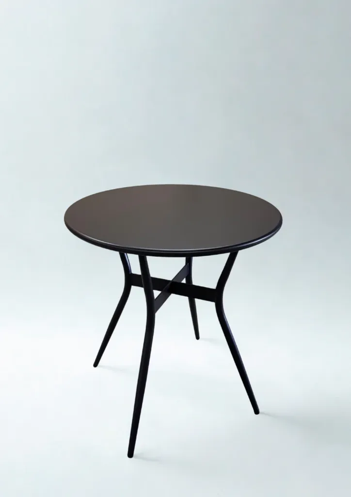 Mesa metal redonda negra 70cm